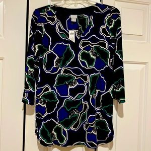 Chicos Travelers top 3/4 sleeves sz 0
